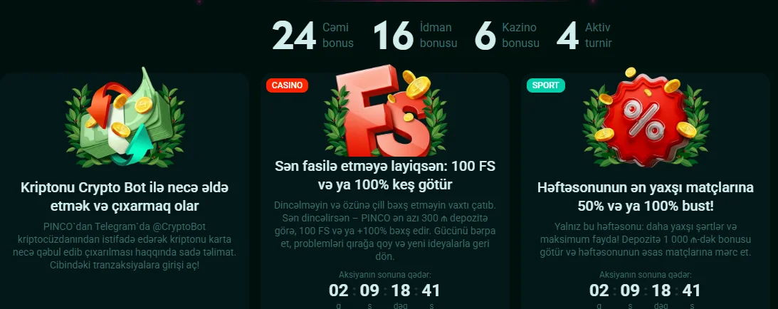 Bonusları, Promokodlar və Aksiyalar
